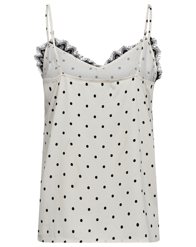 Co' Couture - AmeliCC Dot Lace Singlet Top - Off White